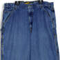 Mens Blue Medium Wash Denim High Rise Pockets Wide Leg Jeans Size 36X34 image number 3