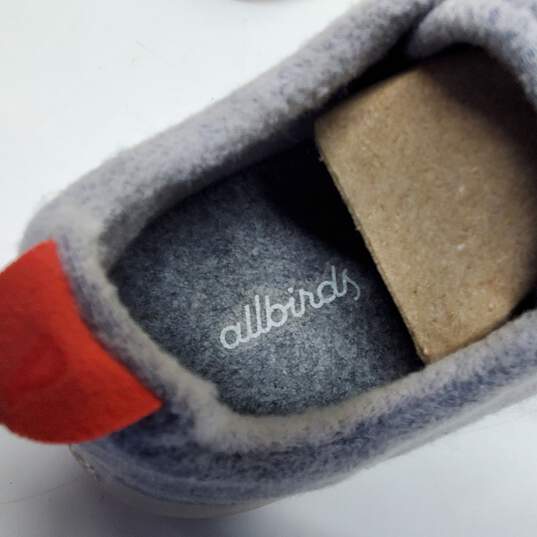 Allbirds Gray Merino Wool Lace Up Running Sneakers Size 8 image number 4