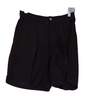 Women Black Pleated Front Pockets Casual Bermuda Shorts Size 6 image number 1