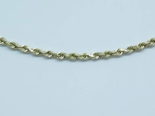14K Gold Twisted Rope Chain Necklace For Repair 7.2g image number 3
