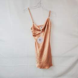 Princess Polly Peach Satin Mini Slip Dress WM Size 0 NWT