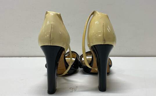 Kate Spade Patent Leather Color Block Ankle Strap Sandal Pump Heels Shoes 8 B image number 4
