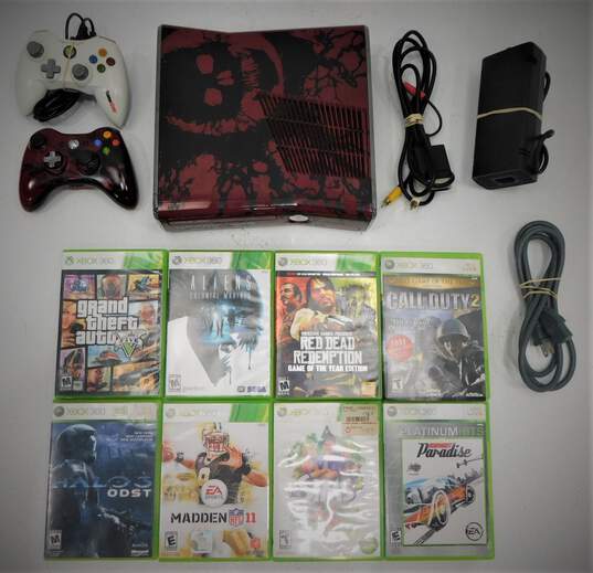 Microsoft Xbox 360 S 320 Gb. Gears of War 3 Edition with 8 Games Burnout Paradise image number 1