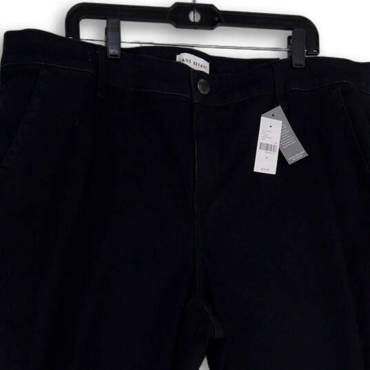 NWT Womens Blue Slash Pocket Flat Front Straight Leg Chino Pants Size 22 image number 3