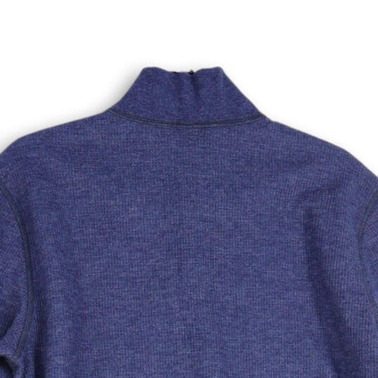 Mens Blue Long Sleeve Sherpa Lined Thermal Snap Henley T Shirt Size Medium image number 4