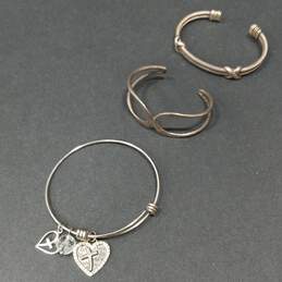 Bundle of 3 Sterling Silver Bangle & Cuff Bracelets
