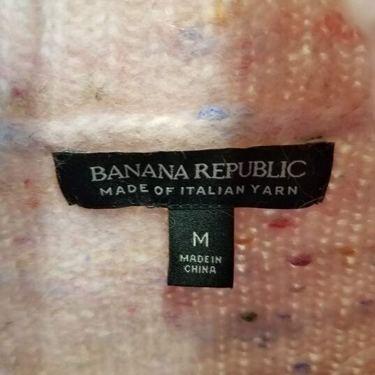 Banana Republic pink fluffy turtleneck sweater M image number 2