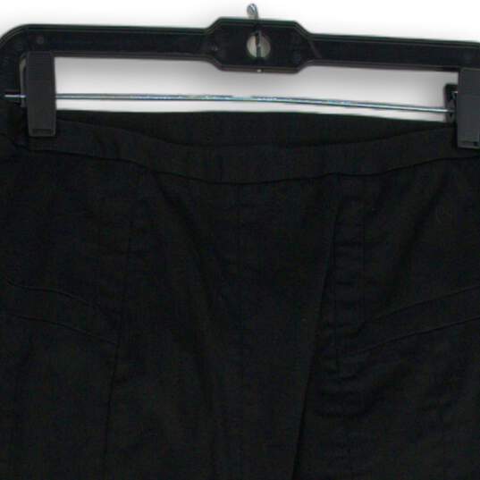 Express Womens Black Flat Front Back Zip Straight & Pencil Skirt Size 4 image number 4