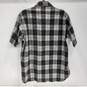 Woolrich Men's Button Up Short Sleeve Plaid Gray/Black/Red Shirt image number 2
