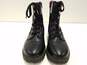 DKNY Black Ankle Sock Stripe Combat Lace Up Zip Boots Women's Size 4 M image number 4