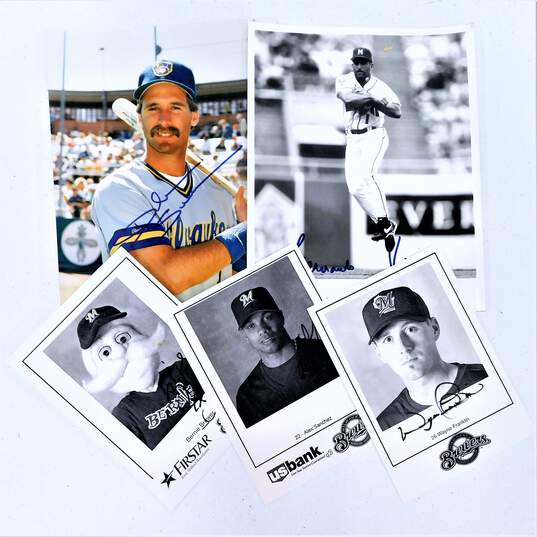 5 Milwaukee Brewers Autographed Photos image number 1