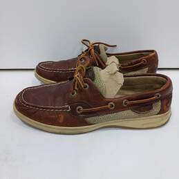 Sperry Top-Sider Women's Tan Leather Boat Deck Shoes Size 7