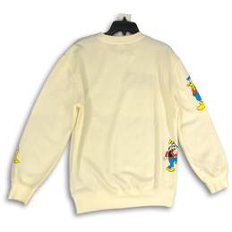 Disney Womens Ivory Graphic Prints Creme Crew Neck Pullover Sweatshirt Size L alternative image