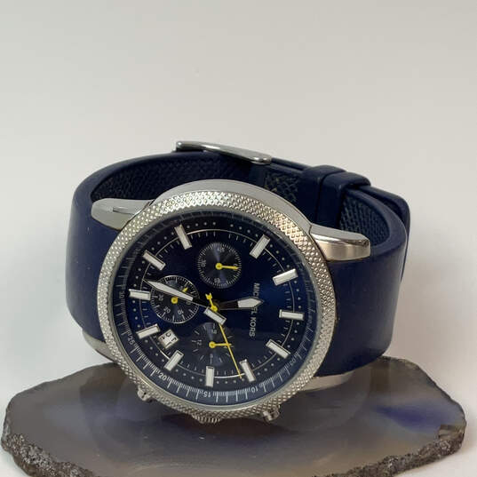 Designer Michael Kors MK-8240 Silver-Tone Stainless Steel Analog Wristwatch image number 1