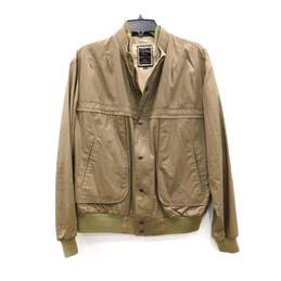 Christian Dior Monsieur Sports Khaki Zip-Up Jacket Cotton Blouson Plain Long Sleeve Size 42R with COA