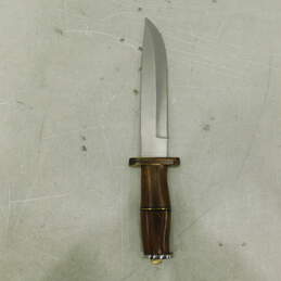 ChipAway Cutlery Custom 9inch Fixed Blade Wooden Handle W/ Leather Sheath