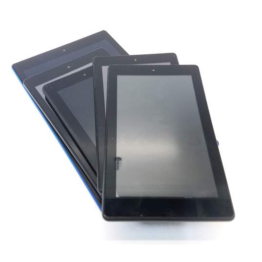 Amazon Fire Tablets Assorted Models Lot of 5 (For Parts) image number 1