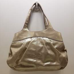 COACH F16312 Gold Metallic Leather Shoulder Hobo Tote Bag alternative image