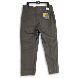 NWT Mens Gray Flat Front Straight Leg Activeflex Dress Pants Size 36W X 29L alternative image