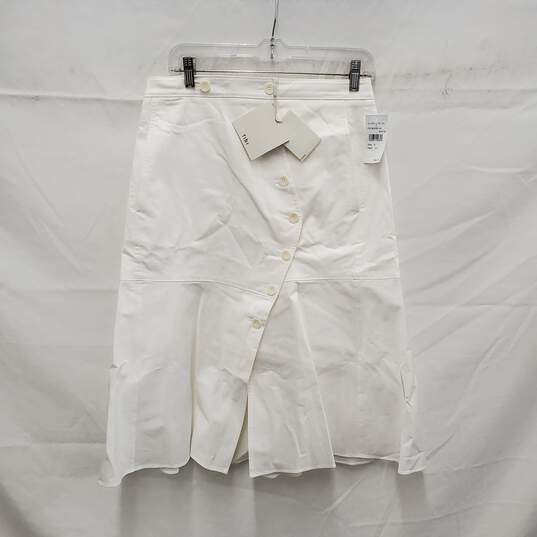 NWT Tibi WM's Cream White Cotton Blend Midi Skirt Size 6 image number 1