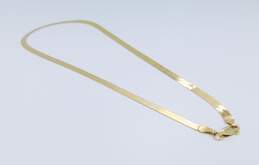 14K Yellow Gold 3.9mm Wide Herringbone Chain Necklace 6.0g alternative image