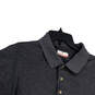 Mens Gray Collared Short Sleeve Three Button Stretch Polo Shirt Size XXLT image number 3