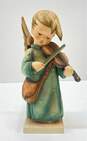 Ceramic Hummel Figure 7 inch Tall Angel Boy with Violin Vintage Figurine image number 1