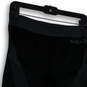 Womens Black Flat Front Elastic Waist Pull-On Cropped Leggings Size L image number 3