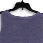 Womens Blue Knitted Sleeveless Round Neck Pullover Tank Top Size Medium image number 4