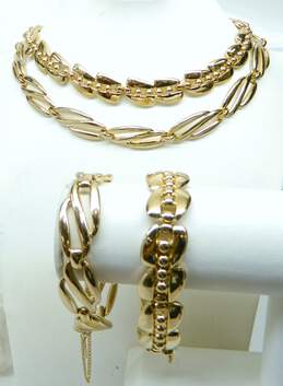 Vintage Monet Gold Tone Necklaces & Bracelets 190.9g