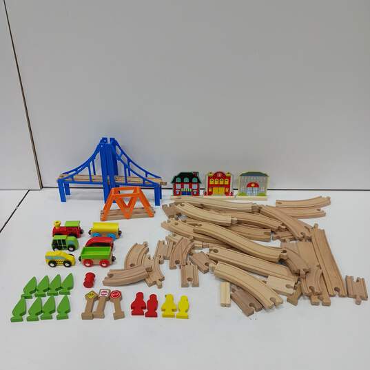Ikea Toy Wooden Track and Town Set image number 1
