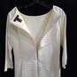 White House Black Market Women's White Ribbed Sheath Dress Size 8 image number 3