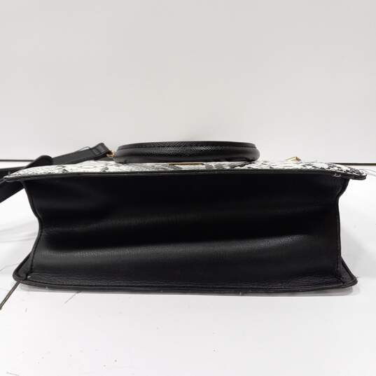 Aldo Black & White Snakeskin Pattern PU Handbag image number 3