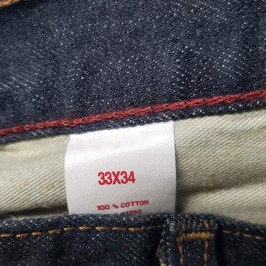 NWT Mens Slim Fit 5 Pockets Design Denim Straight Leg Jeans Size 33x34 image number 4