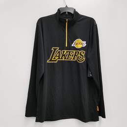 NBA L.A. Lakers Lebron James Zip-Up Black Sweater Sz. L (NWT)