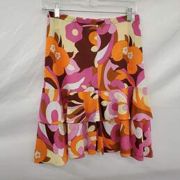 Dolce & Gabbana Women's Floral Retro Print Polyester Ruffled Skirt Size 0 w/COA