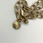 Designer J. Crew Gold-Tone Link Chain Rhinestone Elephant Pendant Necklace image number 4