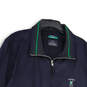 Mens Blue Green Collared Long Sleeve Full-Zip Activewear Jacket Size XL image number 3