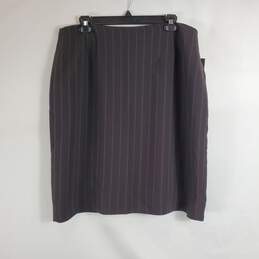 Anne Klein Women Brown Stripe Skirt NWT sz 14
