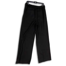 NWT Womens Black Pockets Fla Front Wide Leg Ankle Pants Size 12