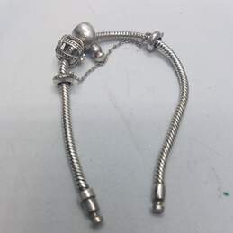 Sterling Silver For Repair Designer Inspired 6 1/2 inch Bracelet w/Charms 15.4g