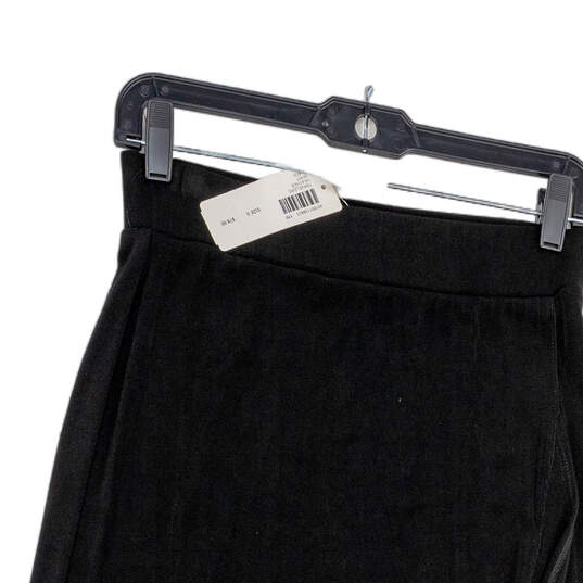 NWT Womens Black Flat Front Ruffle Hem Knee Length A-Line Skirt Size 0 image number 3