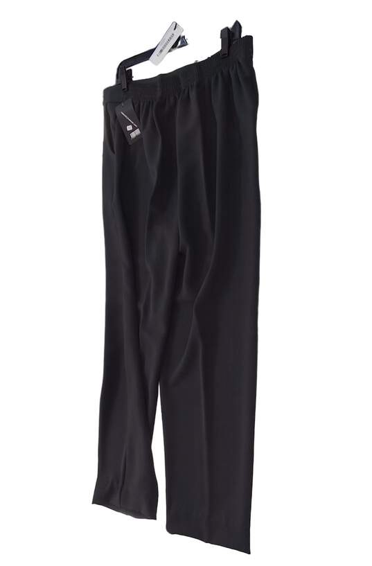 NWT Womens Gray  Elastic Waist Slash Pockets Slacks Dress Pants Size 42 image number 2