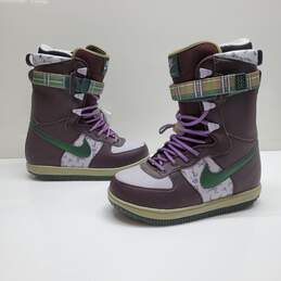 2009 WMNS NIKE ZOOM FORCE 1 ZF1 'BROWN GREEN' SNOWBOARD BOOTS SIZE 9
