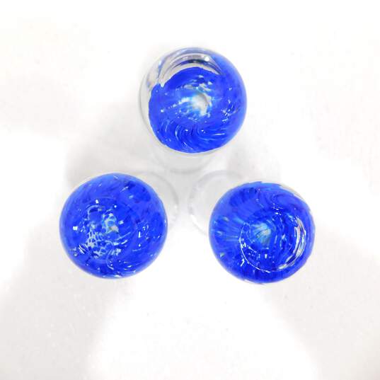 Vintage Hand Blown Cordial Bubble Ball Shot Glasses Lot of 11 image number 4