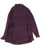 Womens Purple Long Sleeve Hooded Casual Pullover Sweater Size 3XL image number 1