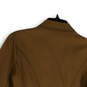 Womens Brown Notch Lapel Flap Pockets Three Button Blazer Size Small image number 4