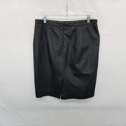 MICHAEL Michael Kors Black Sheep Skin Skirt WM Size 8 alternative image