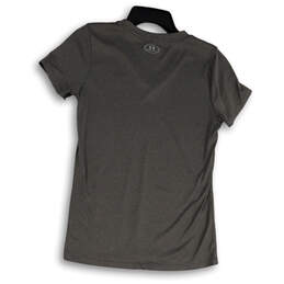 Womens Gray Heatgear Short Sleeve V-Neck Stretch Pullover T-Shirt Size S alternative image