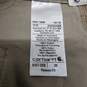Carhartt men's khaki relaxed fit cargo shorts 38 image number 4